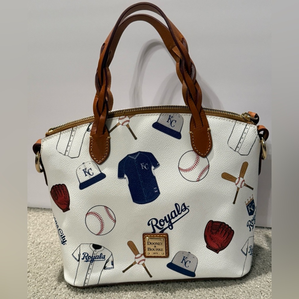 Dooney & Bourke Kansas City Royals Baseball Themed Satchel Bag
